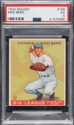 1933 R319 Goudey #158 Moe Berg PSA EX 5