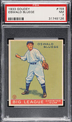 1933 R319 Goudey #159 Oswald Bluege PSA NM 7