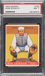 1933 R319 Goudey #186 John Schulte PSA NM 7