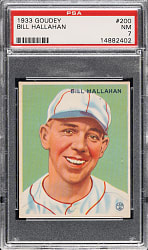 1933 R319 Goudey #200 Bill Hallahan PSA NM 7