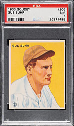 1933 R319 Goudey #206 Gus Suhr PSA NM 7