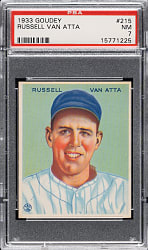 1933 R319 Goudey #215 Russell Van Atta PSA NM 7