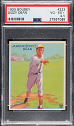 1933 R319 Goudey #223 Dizzy Dean PSA VG-EX+ 4.5