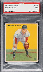 1933 R319 Goudey #238 Hugh Critz PSA NM 7