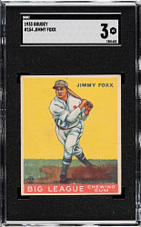1933 R319 Goudey #154 Jimmie Foxx SGC VG 3