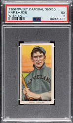 1909-1911 T206 White Border Nap Lajoie with Bat PSA EX 5