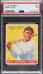 1933 R319 Goudey #53 Babe Ruth PSA POOR 1