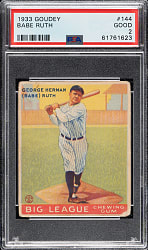 1933 R319 Goudey #144 Babe Ruth PSA GOOD 2