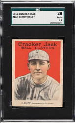 1915 E145 Cracker Jack #160 Benny Kauff SGC FAIR 20