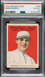 1915 E145 Cracker Jack #165 Eddie Murphy PSA VG-EX+ 4.5
