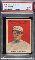 1915 E145 Cracker Jack #1 Otto Knabe PSA GOOD 2 (MK)