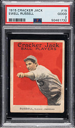 1915 E145 Cracker Jack #15 Ewell Russell PSA GOOD 2
