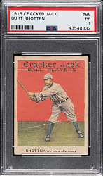 1915 E145 Cracker Jack #86 Burt Shotten PSA POOR 1