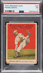 1915 E145 Cracker Jack #90 Frank Smith PSA POOR 1
