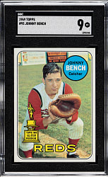 1969 Topps #95 Johnny Bench SGC MINT 9