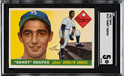 1955 Topps #123 Sandy Koufax Rookie SGC EX 5
