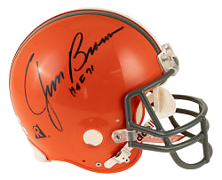 Jim Brown Signed Cleveland Browns Helmet with "HOF 71" Inscription - JSA