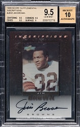 1999 Score Supplemental Inscriptions #JB-32 Jim Brown BGS GEM MINT 9.5 with GEM 10 Signature