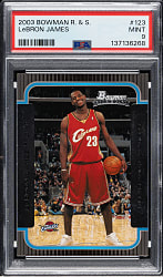 2003-2004 Bowman Rookies and Stars Basketball #123 LeBron James Rookie PSA MINT 9