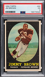1958 Topps Football #62 Jim Brown Rookie PSA EX 5