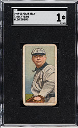 1909-1911 T206 White Border Cy Young Glove Shows SGC POOR 1 - Polar Bear Back