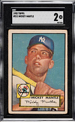 1952 Topps #311 Mickey Mantle SGC GOOD 2