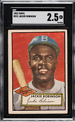 1952 Topps #312 Jackie Robinson High Number SGC GOOD+ 2.5