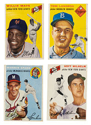 1954 Topps Collection (151) Including Willie Mays and Tom Lasorda Rookie