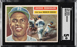 1956 Topps #30 Jackie Robinson White Back SGC EX 5