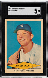 1954 Red Heart Dog Food Mickey Mantle SGC EX 5