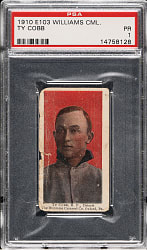 1910 E103 Williams Caramel Ty Cobb PSA POOR 1