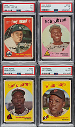 1959 Topps Complete Set (572) Including 87 PSA- and SGC-Graded Cards Plus Five Variations