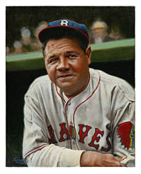 Babe Ruth Boston Braves Original 16 x 20 Artwork by Graig Kreindler