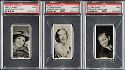 1939 R. J. Lea "Famous Film Stars" PSA-Graded Complete Set (54)