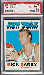 1971-1972 Topps Basketball #170 Rick Barry Rookie PSA NM-MT+ 8.5