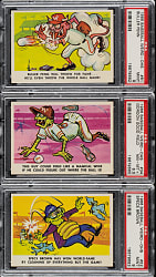 1966 Fleer "Baseball Weird-Ohs Stickers" PSA-Graded Complete Set (66)