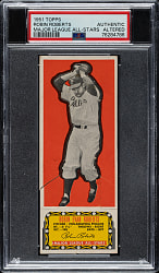 Exceedingly Rare 1951 Topps Major League All-Stars Robin Roberts PSA Authentic