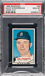 1965 Bazooka #25 Dave Wickersham PSA GEM MINT 10 - 1 of 2!