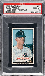 1965 Bazooka #27 Gary Peters PSA GEM MINT 10 - 1 of 2!