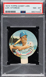 1970 Topps Candy Lids Luis Aparicio PSA NM-MT 8 - 1 of 1!