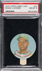 1970 Topps Candy Lids Reggie Jackson PSA NM-MT 8 - 1 of 1!