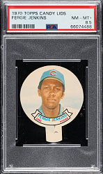 1970 Topps Candy Lids Fergie Jenkins PSA NM-MT+ 8.5 - 1 of 1!