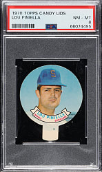 1970 Topps Candy Lids Lou Pinella PSA NM-MT 8 - 1 of 1!