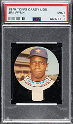 1970 Topps Candy Lids Jim Wynn PSA MINT 9 - 1 of 2 - Highest Graded!