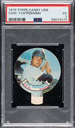 1970 Topps Candy Lids Carl Yastrzemski PSA VG 3