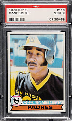 1979 Topps #116 Ozzie Smith Rookie PSA MINT 9