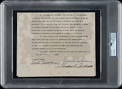 1954 Ted Williams Signed Contract PSA/DNA GEM MINT 10