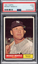 1961 Topps #300 Mickey Mantle PSA EX 5