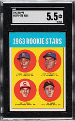 1963 Topps #537 Pete Rose Rookie SGC EX+ 5.5