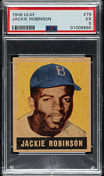 1948-1949 Leaf #79 Jackie Robinson Rookie PSA EX 5